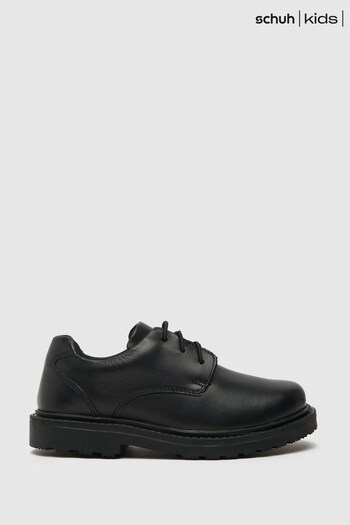 Schuh Lord Black Leather Shoes (C10975) | £36