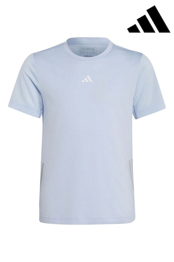 adidas Blue Sportswear Windrunner Running Aeroready 3-stripes Reflective T-Shirt (C11036) | £20