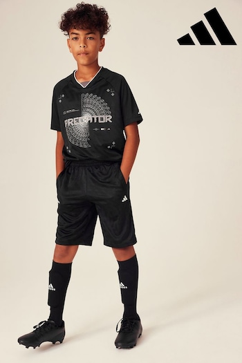 adidas Black Football-Inspired Junior Predator Shorts haute (C11086) | £23