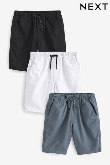 Black/White Pull-On Shorts Sherpa 3 Pack (3-16yrs) (C11136) | £21 - £36