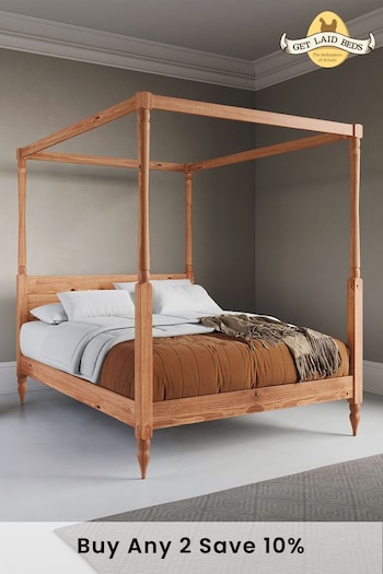 Get Laid Beds Cinnamon Four Poster Country Turned Leg Bed (C11141) | £715 - £930