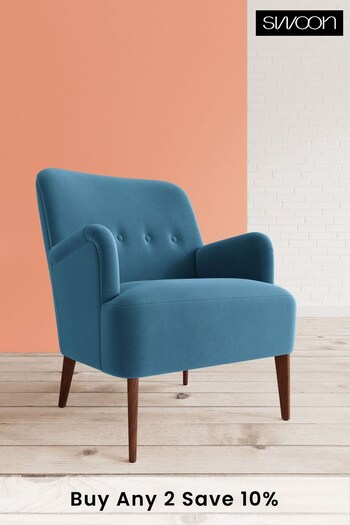 Swoon Easy Velvet Petrol Blue London Chair (C11207) | £679