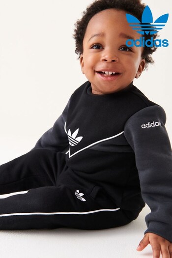 adidas svg Originals Infant Black Crew Set (C11517) | £35