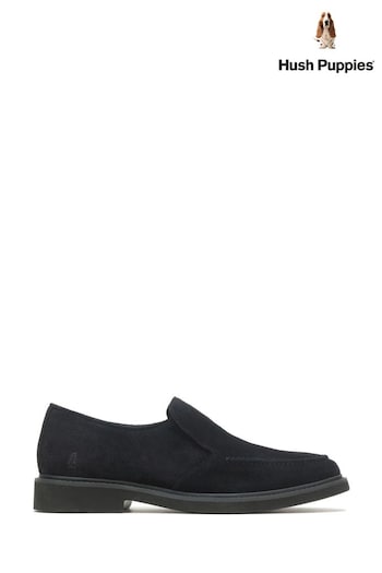 Hush Puppies Earl Slip On Black Shoes (C11660) | £90