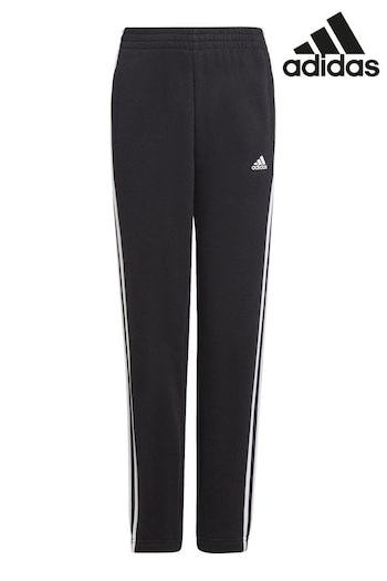 adidas fold Black Sportswear Essentials 3-Stripes Fleece Joggers (C11663) | £25