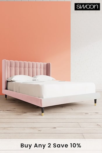 Swoon Easy Velvet Blush Pink Kipling Bed (C12839) | £989 - £1,099