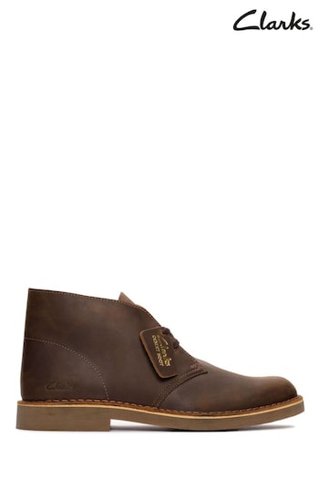 Clarks Brown Beeswax Leather Desert Evo Boots Wtr (C12944) | £110
