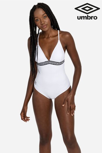 Umbro Crossback Taped White Swimsuit (C12995) | £38