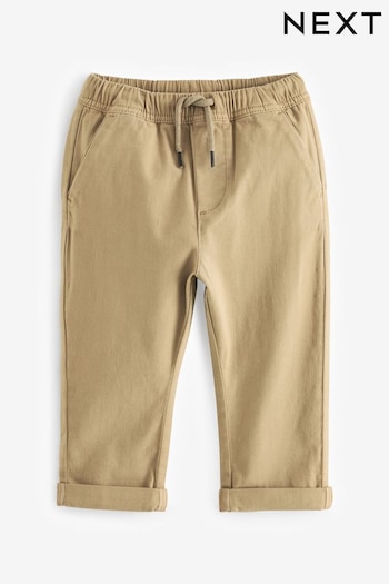 Neutral Tan Loose Fit Pull-On Chino Trousers (3mths-7yrs) (C13000) | £11 - £13
