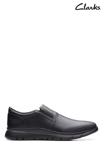 Clarks Black Leather LT Slip Shoes (C13052) | £29.86