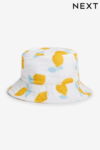 White Lemon Printed Bucket Hat (3mths-16yrs) (C13133) | £7 - £9