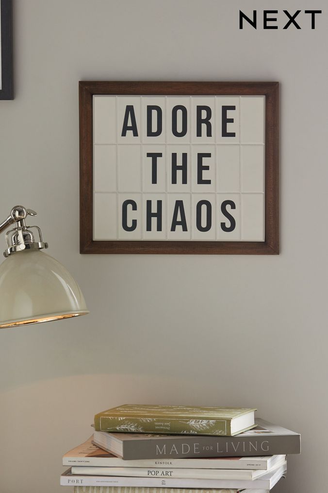 White Bronx Adore The Chaos Wall Art (C13303) | £16