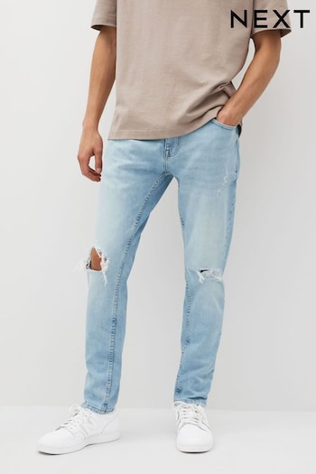 Bleach Light Blue Skinny Ripped Denim Jeans paco (C13470) | £35