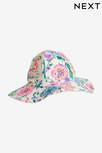 Ecru Cream Floral Swim Hat (3mths-10yrs) (C13543) | £8.50 - £10.50