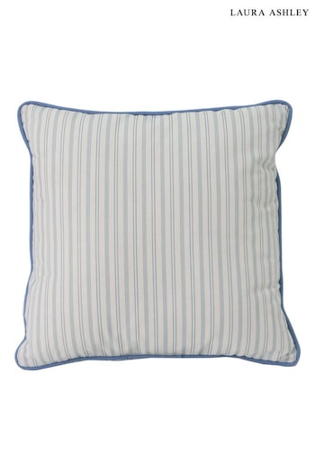 Laura Ashley Blue Shirting Stripe Laura Ashley Outdoor Scatter Cushion Cushion (C13580) | £35