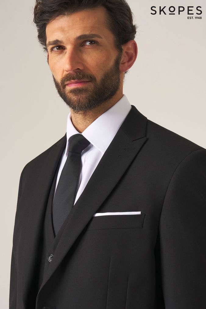 Next mens deals black suit