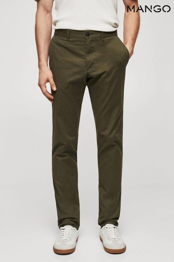 Mango Green Slim Fit Serge Chino Trousers (C13671) | £50