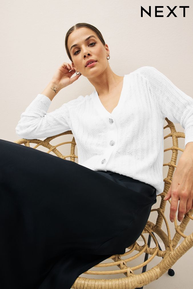 Lightweight linen store cardigan