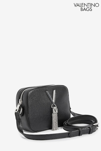Valentino Bags Black Camera Cross-Body Bag with Tassle Detail (C13746) | £59
