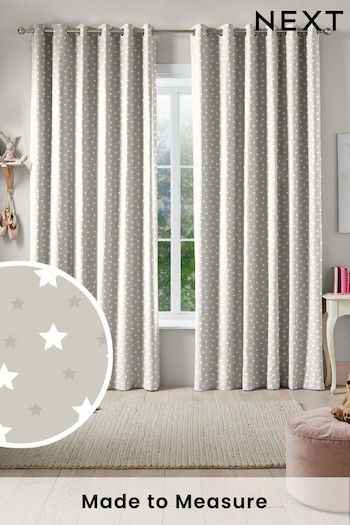 Natural Kids Ditsy Stars Made To Measure Curtains (C13810) | £82