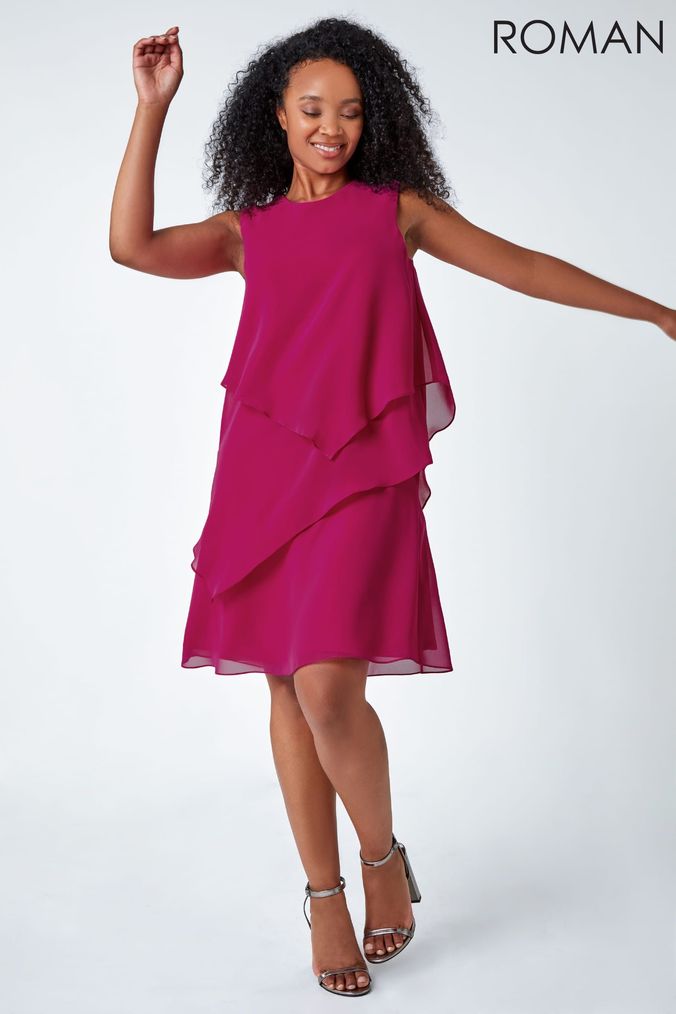 Roman pink dresses top