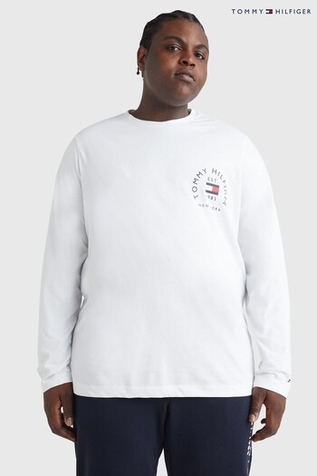 Tommy Hilfiger Big And Tall White Flag Archive Long Sleeve T-Shirt (C14563) | £55