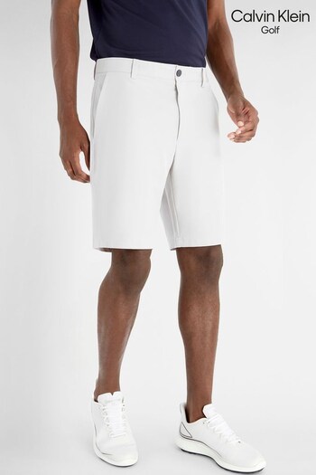 Calvin Klein Golf Stone Grey Bullet Regular Fit Stretch Shorts (C14669) | £50