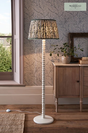 Morris & Co Cream Chrysanthemum Pleated Floor Lamp (C14717) | £265
