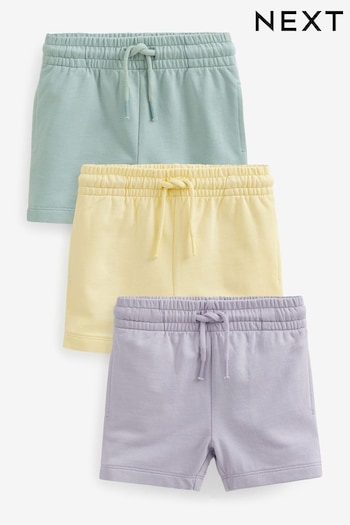 Blue/Yellow/Lilac Pastel Jersey Special Shorts 3 Pack (3mths-7yrs) (C14718) | £13 - £17