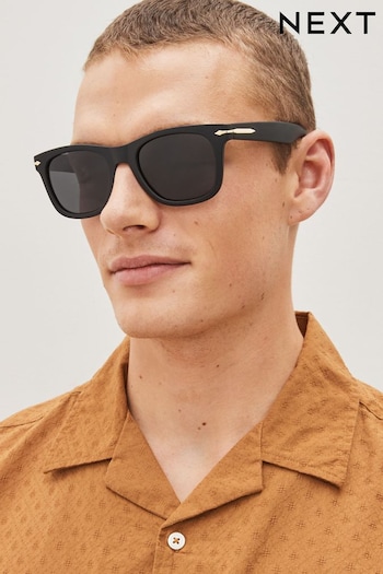 Black Square Polarised Sunglasses (C14764) | £18