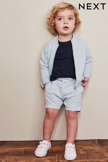 Mineral Blue Letterman Timberland Jacket and Short Set (3mths-7yrs) (C14912) | £22 - £26