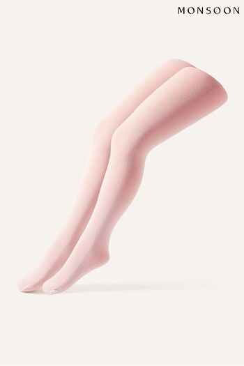 Monsoon Pink Super Sparkle Twinset Tights (C15345) | £13 - £14