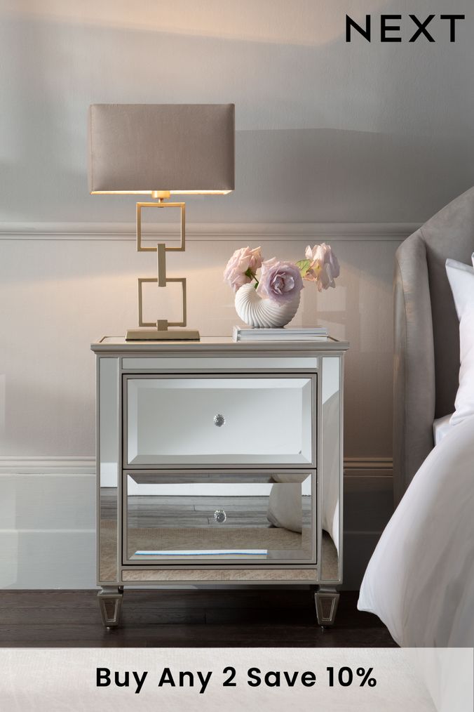 Silver bedside 2025 table