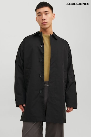 JACK & JONES Black Smart Mac Coat (C15778) | £60