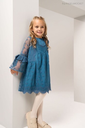 Angel & Rocket Blue Belle Lace Boho Dress (C16036) | £45 - £50