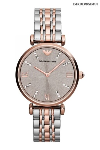 Emporio Linen Armani Ladies Gold Tone Gianni T Bar Watch (C16276) | £359