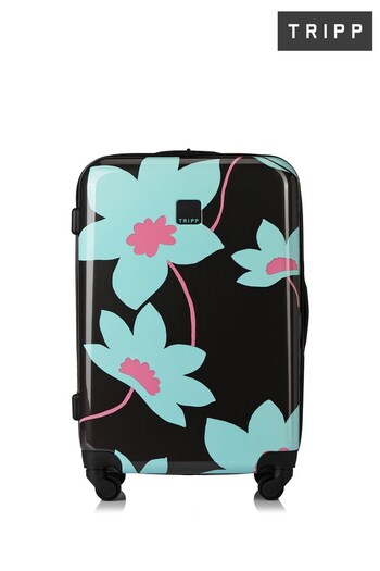 Tripp Medium Azalea Slate Grey And Cool Mint Four Wheel Suitcase (C16385) | £65