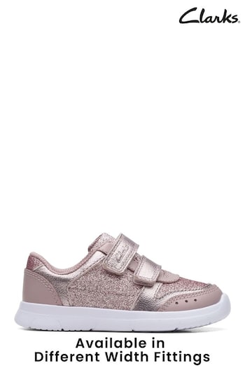Clarks Pink Multi Fit Leather Toddler Trainers (C16456) | £34