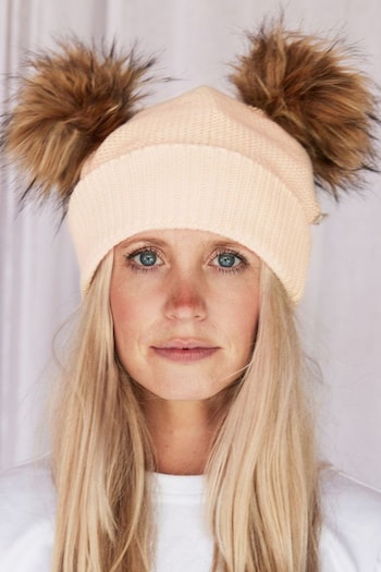 The Little Tailor Double Pom Pom Knitted Hat (C16458) | £22