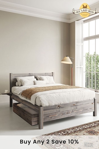 Get Laid Beds Grey Wash Oxford Square Leg Bed Combo (C16494) | £810 - £975