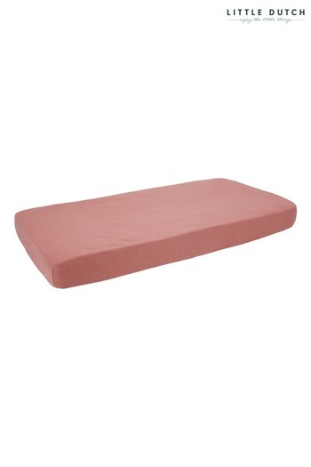 Little Dutch Pink Fitted Cot Sheet Pure Pink Blush Fitted Cot Sheet (C16527) | £21