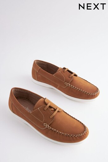Tan Brown Leather Boat Shoes (C16543) | £32 - £38