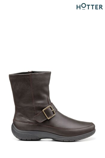Hotter Grace Zip-Fastening Brown Boots (C16672) | £139