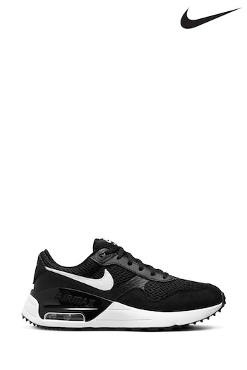 Nike finish Black/White Air Max SYSTM Youth Trainers (C16781) | £60