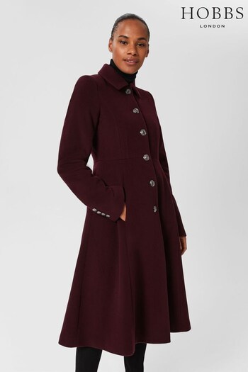 Hobbs Red Catilin Coat (C16846) | £379