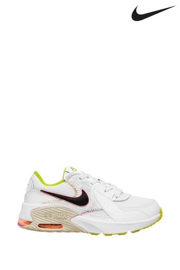Nike gigi White/Lime Air Max Excee Junior Trainers (C16910) | £55