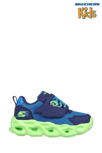Skechers Blue Thermo Flash Flame Flow Kids Light Up Trainers (C16949) | £42