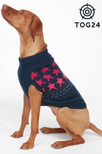 Tog 24 Indigo Tog 24 Dark Indigo Dog Fairisle Pattern Doodle Dog Knit Jumper (C18023) | £25