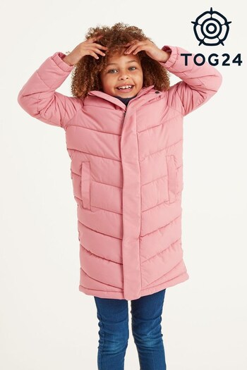 Tog 24 Kids Pink Dollis Long Recycle Fill Padded Jacket (C18446) | £29