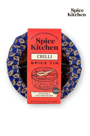 Spice Kitchen Chilli Spice Tin with Sari (C18656) | £36
